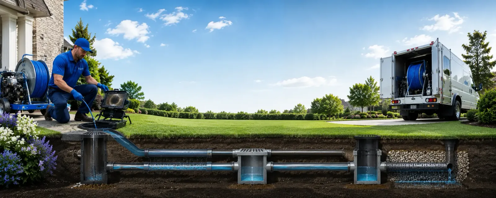 Outdoor drain cleaning information for West Brooklyn, IL